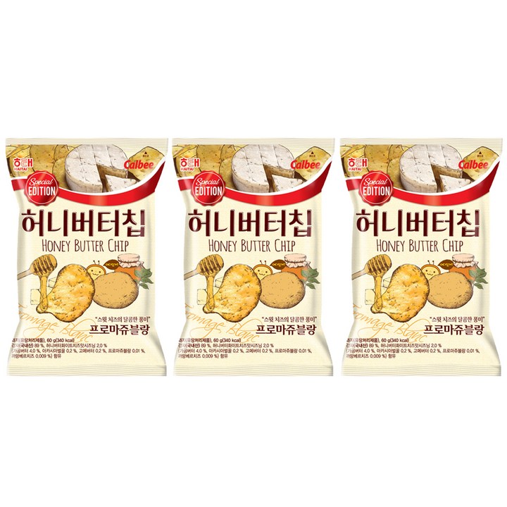허니버터칩 프로마쥬블랑, 60g, 3개