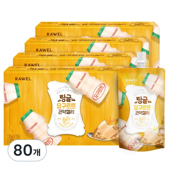팅글 곤약젤리 요구르트맛, 130g, 80개