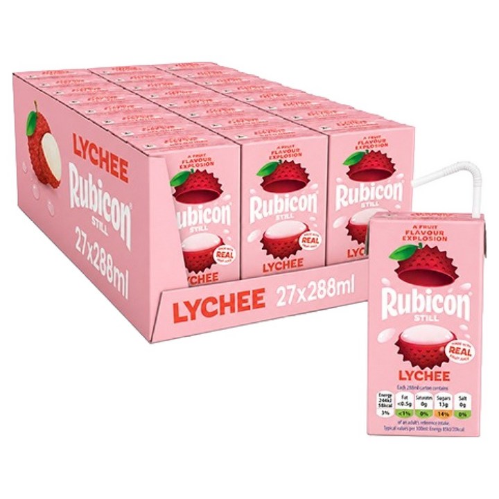 rubicon 리치 열대과일주스, 288ml, 27개