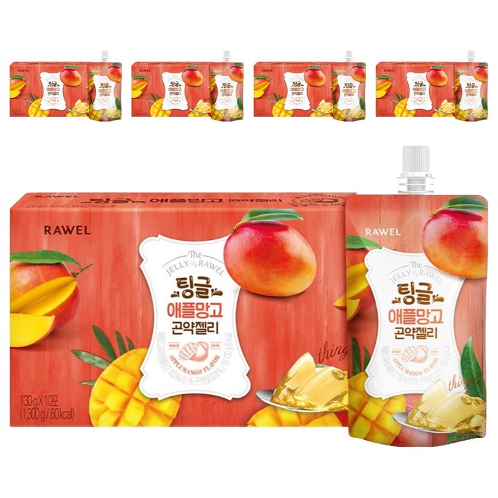팅글 곤약젤리 애플망고맛 10개입, 130g, 50개