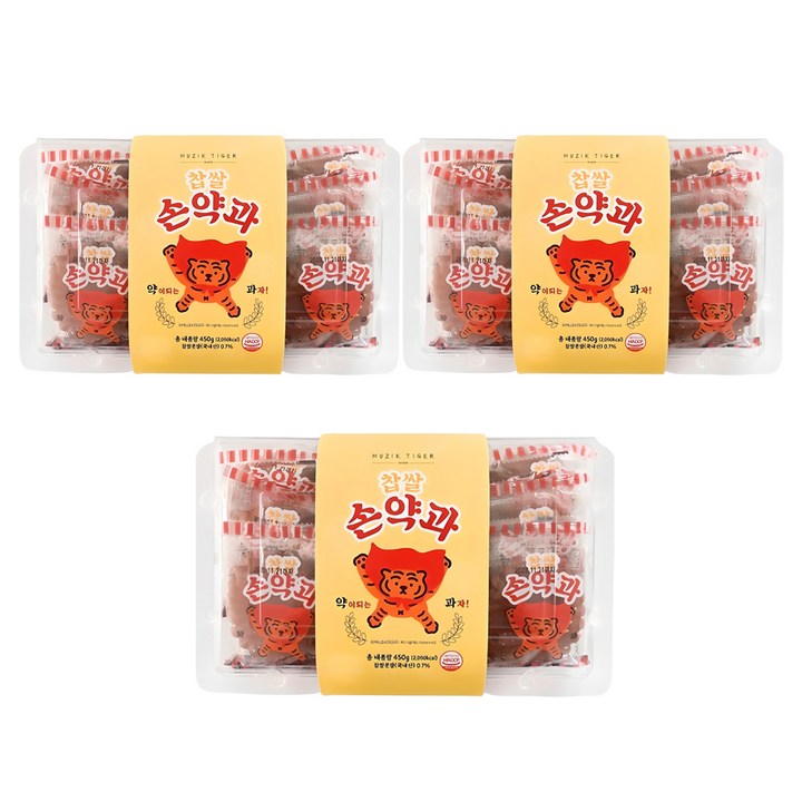 무직타이거 찹쌀 손약과 9p, 450g, 3개