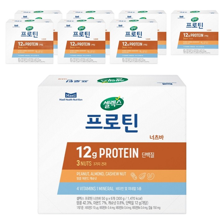셀렉스 프로틴 너츠바, 300g, 8개
