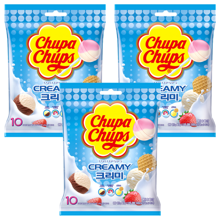 츄파춥스 크리미 11g x 10개입, 110g, 3개