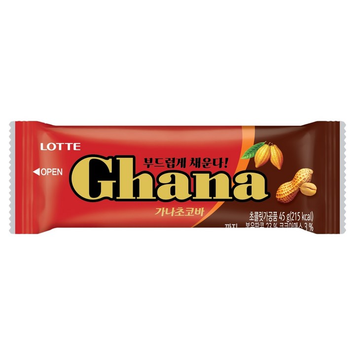 가나초코바 땅콩, 45g, 1개
