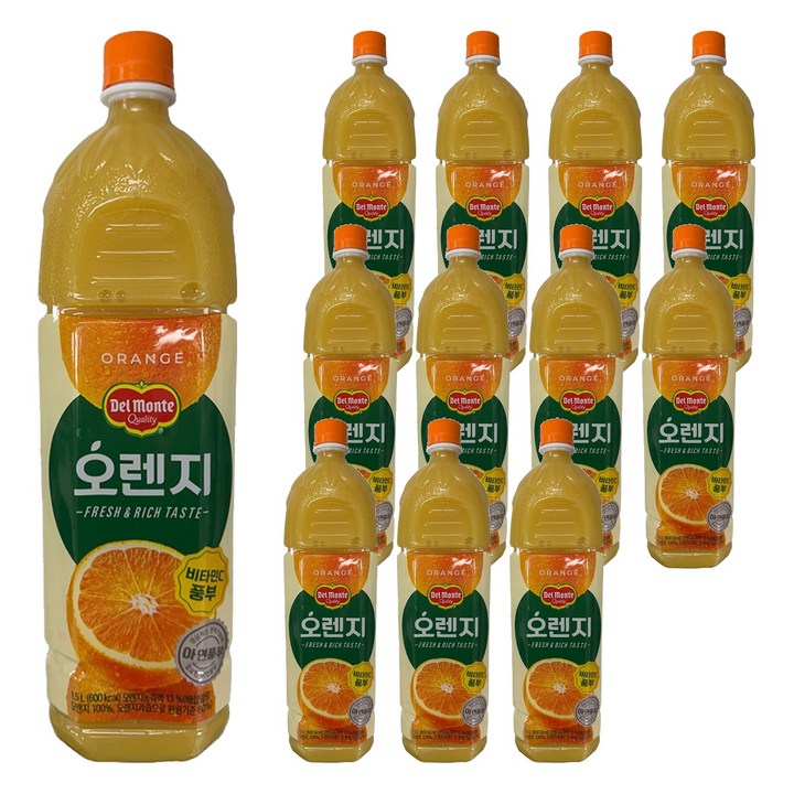 델몬트 오렌지 주스, 12개, 1.5L
