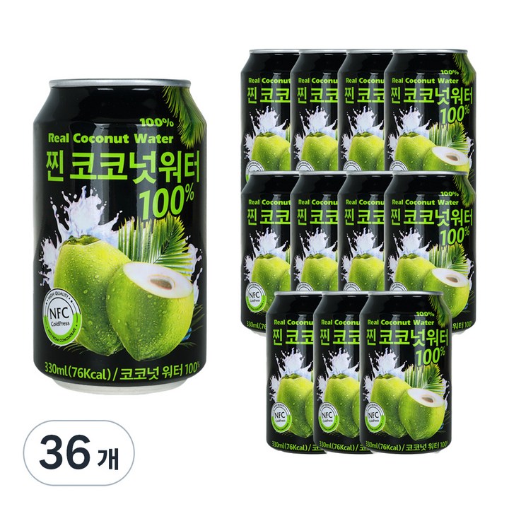 파모빗 찐 코코넛워터 음료, 330ml, 36개