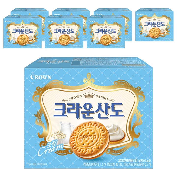 크라운 산도 크림, 161g, 8개
