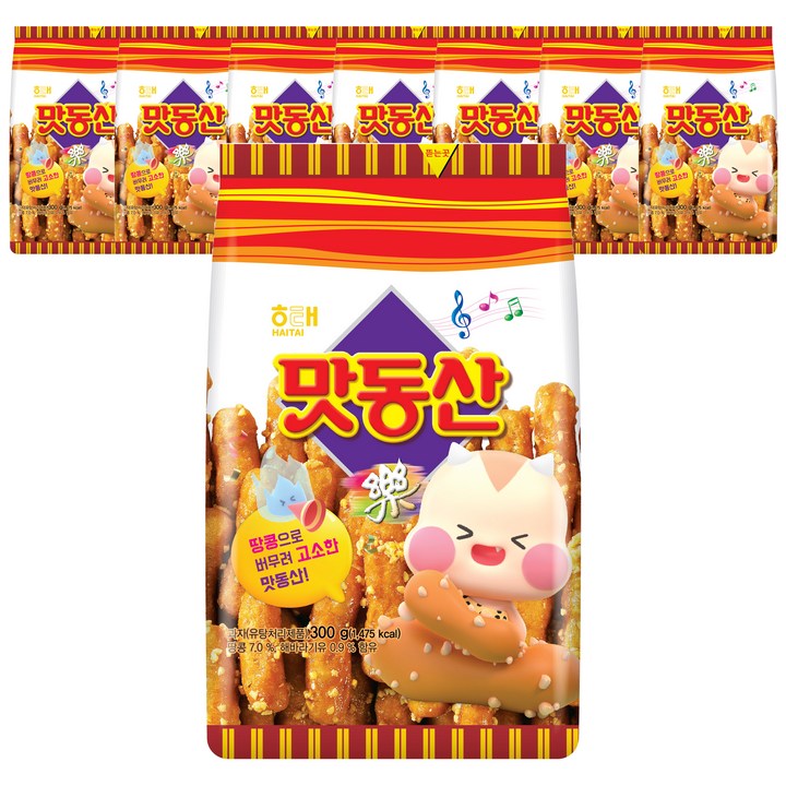 해태제과 맛동산, 300g, 8개