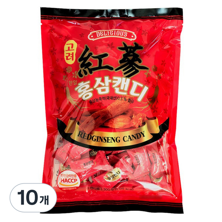 한일제과 홍삼 캔디, 10개, 300g