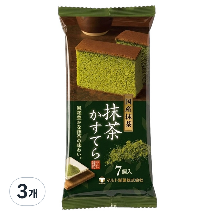 마루토세이카 말차카스테라, 170g, 3개