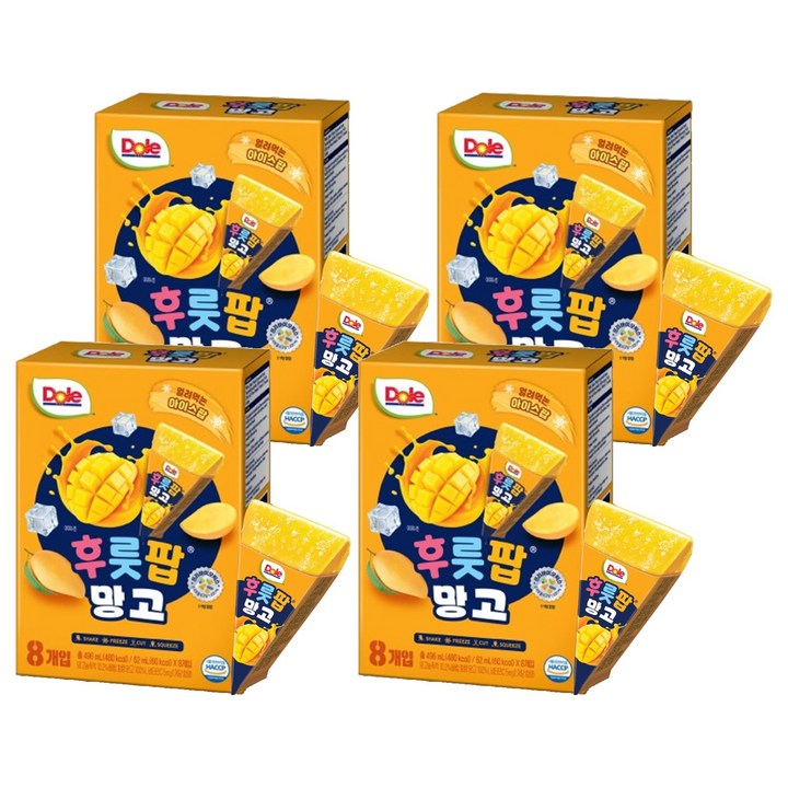 돌 후룻팝 망고, 62ml, 32개