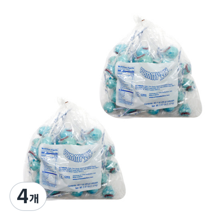 위니비니 야미릭스 롤리팝 솜사탕향 40p, 1.12kg, 4개