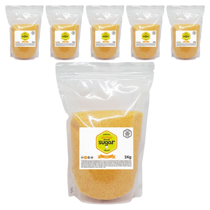 웰빙 솜사탕 설탕 오렌지향, 1kg, 6개