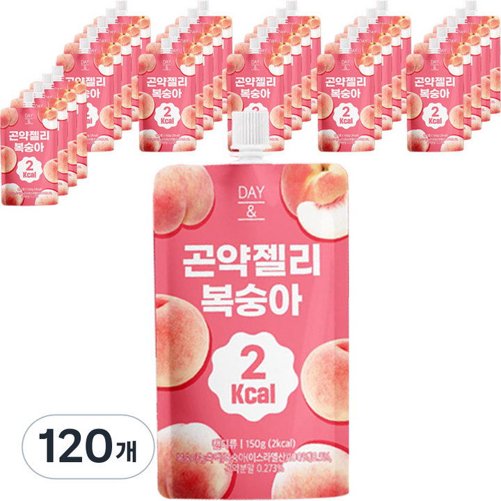 데이앤 곤약젤리 복숭아, 150g, 120개