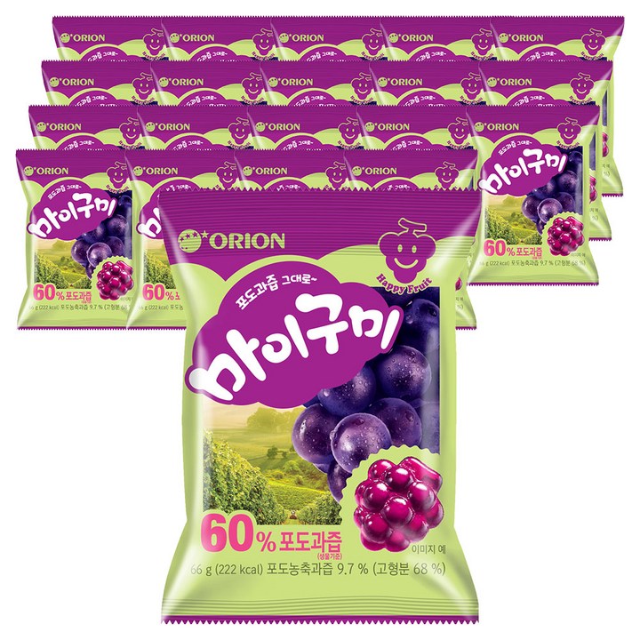 마이구미 포도, 66g, 20개