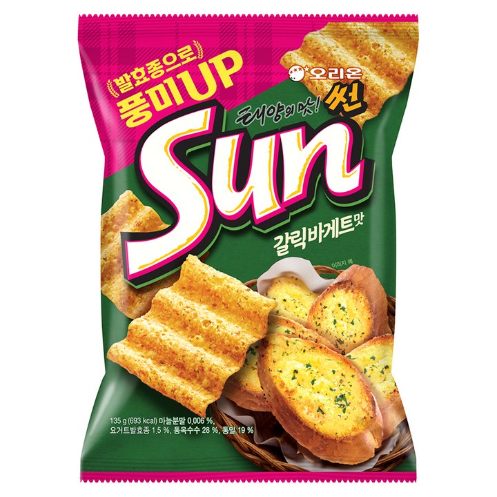 오리온 태양의 맛! 썬 갈릭바게트맛, 135g, 1개