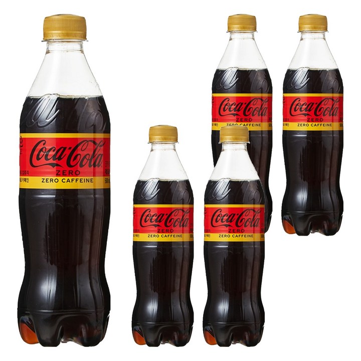 코카콜라 제로 펫, 5개, 500ml