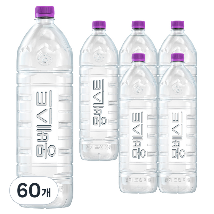 몽베스트 위드어스 무라벨 생수, 2L, 60개