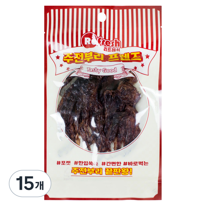 리프레쉬 말랑 오징어 다리, 20g, 15개
