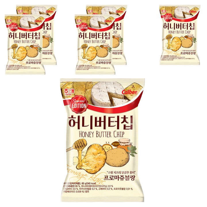 허니버터칩 프로마쥬블랑, 60g, 6개