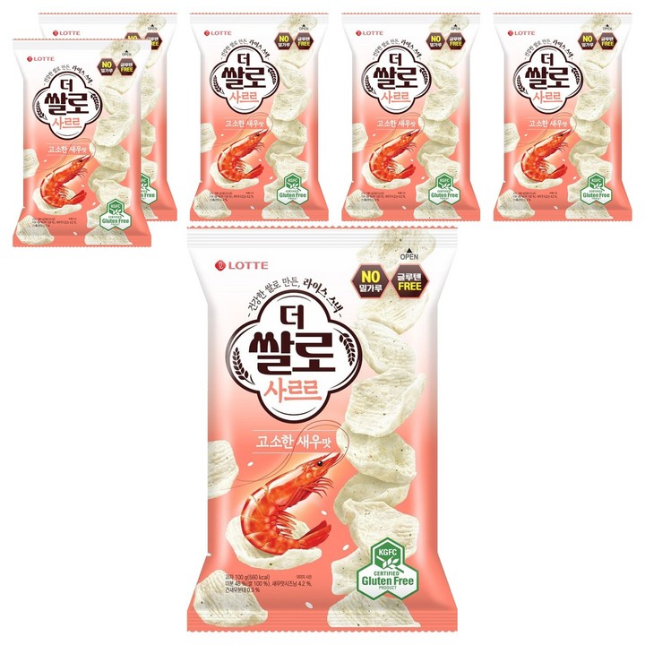 더쌀로 사르르 고소한새우맛, 100g, 6개