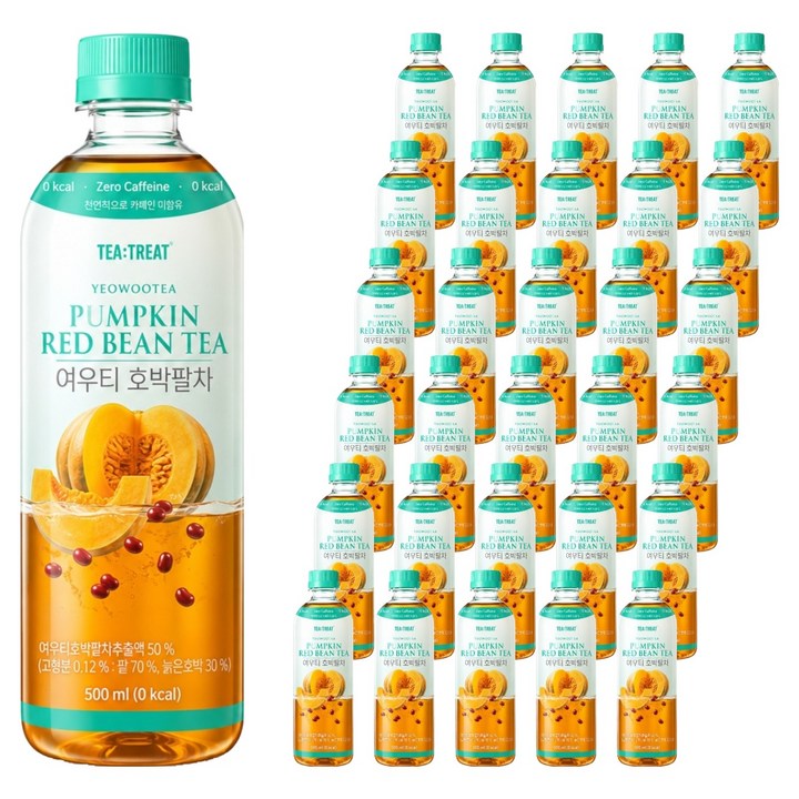 티트리트 여우티 호박팥차, 500ml, 72개