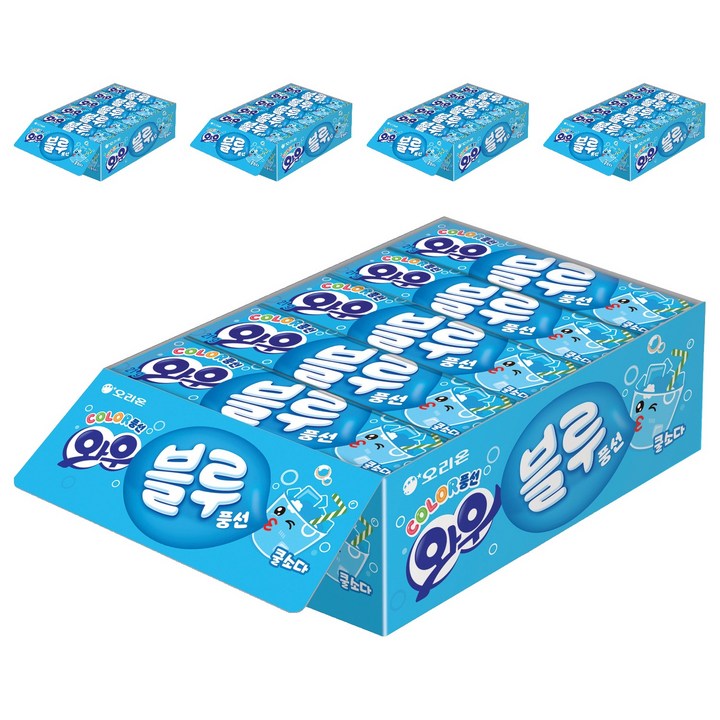 오리온 와우 블루소다 풍선껌, 21g, 75개