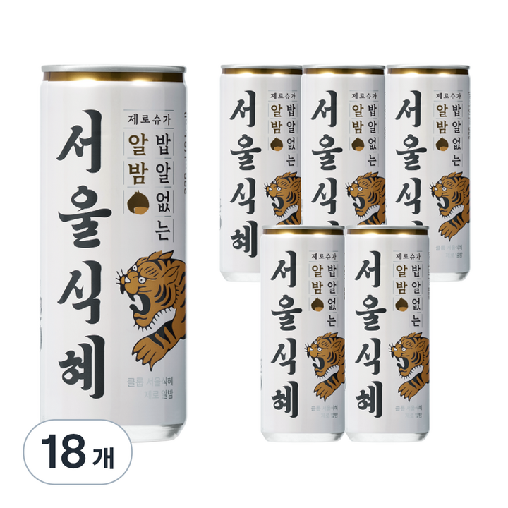 클룹 서울식혜 제로 알밤, 18개, 238ml
