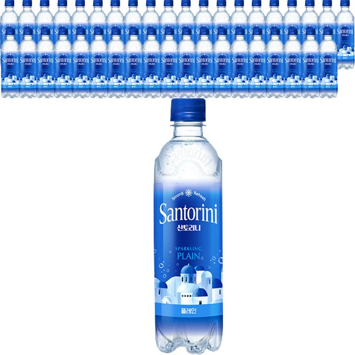 산토리니 탄산수 플레인, 500ml, 40개