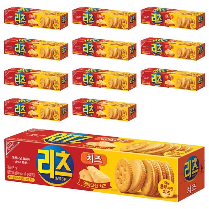 리츠 샌드위치 크래커 치즈, 96g, 12개