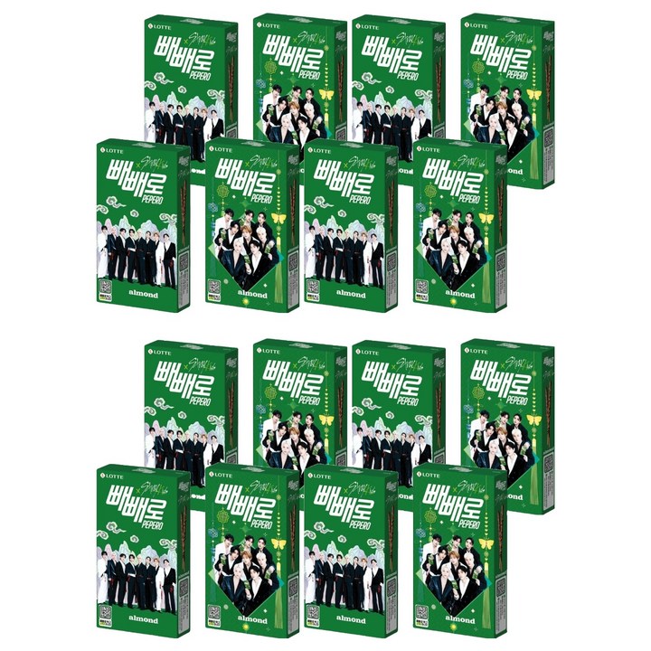 빼빼로 스키즈 아몬드, 37g, 16개