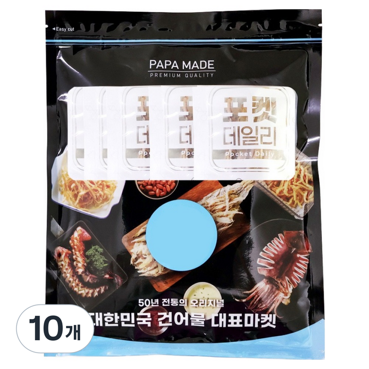 포켓데일리 마른 오징어스틱 5p, 150g, 10개