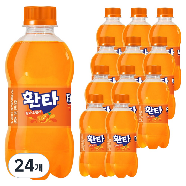 환타 오렌지 탄산음료, 300ml, 24개