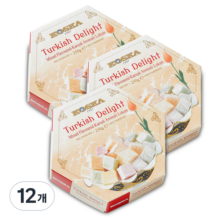 코스카 터키쉬 딜라이트 젤리 믹스 플레이버, 250g, 12개