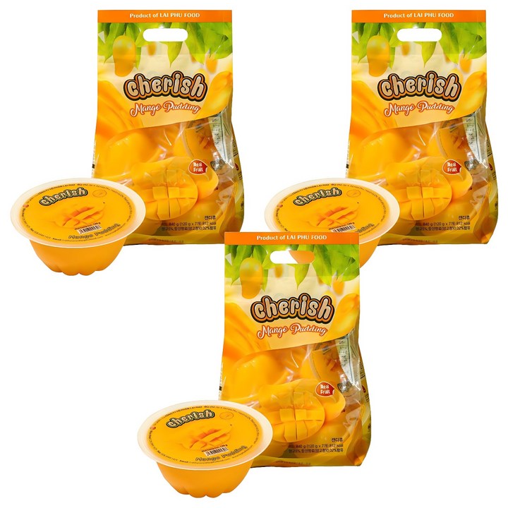 체리쉬 망고푸딩젤리 7개입, 840g, 3개