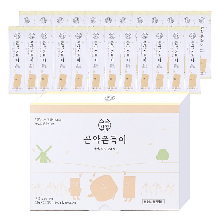 순수한집 곤약쫀드기 현미맛, 600g, 1개