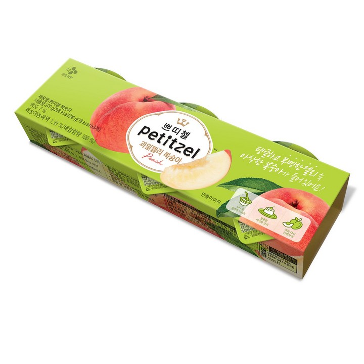 CJ제일제당 쁘띠첼 과일젤리 복숭아 3p, 90g