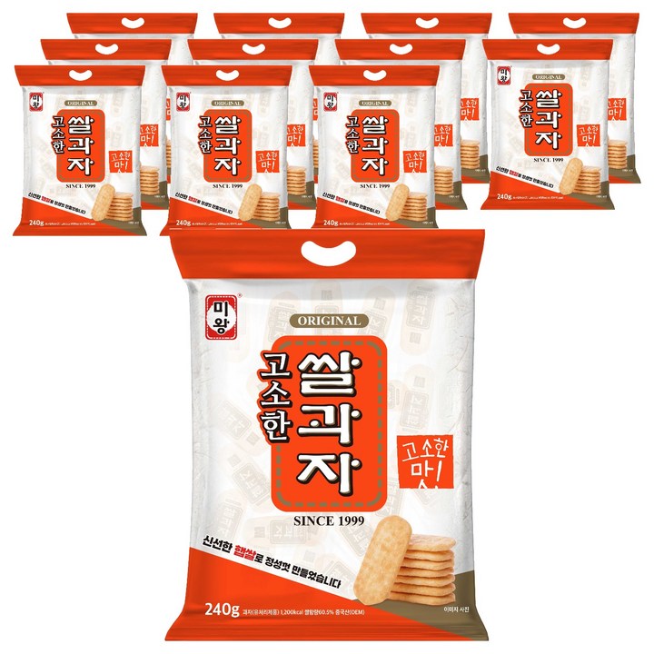 미왕 고소한 쌀과자, 240g, 12개