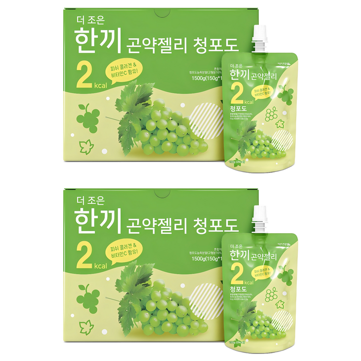 더존건강 더 조은 한끼 곤약젤리 청포도 10개입, 1.5L, 2박스