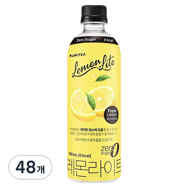 링티 레몬라이트 음료, 48개, 500ml
