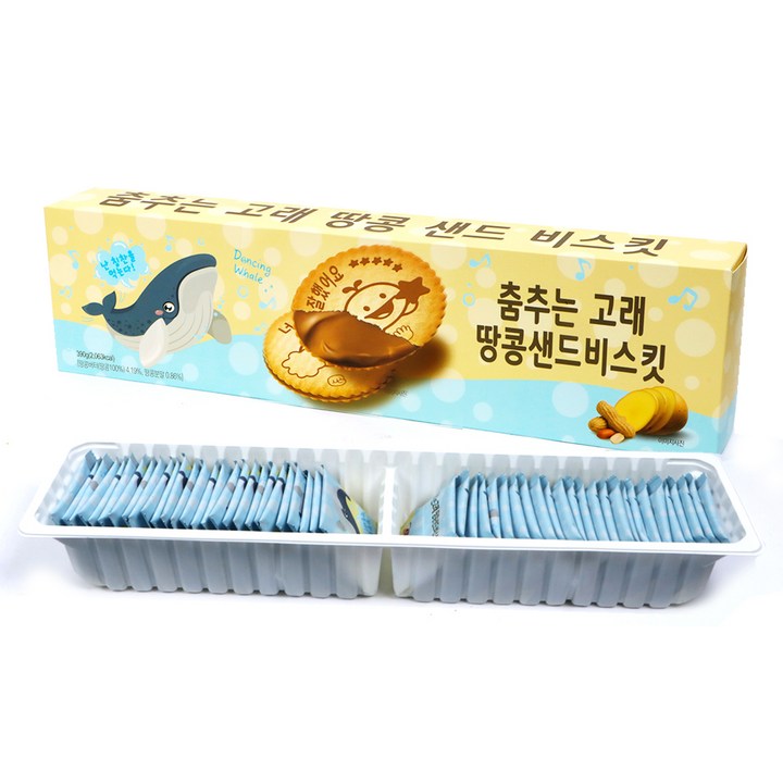 춤추는 고래 땅콩 샌드 비스킷, 1개, 390g