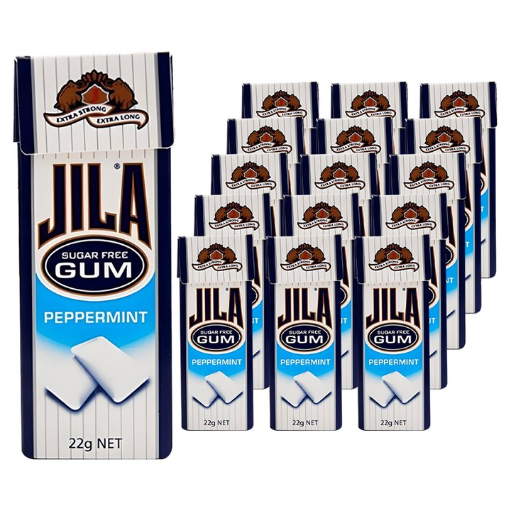 JILA 페퍼민트 껌, 22g, 16개