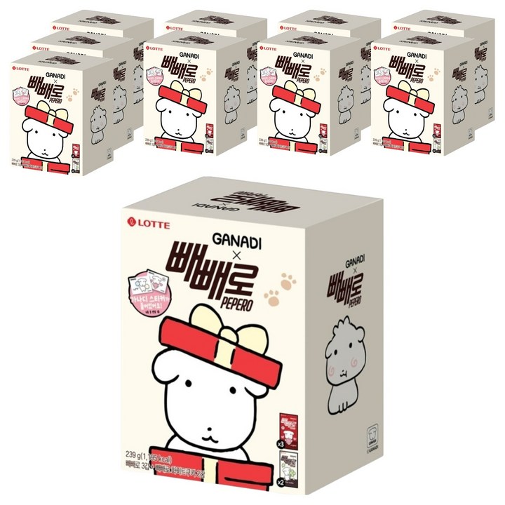 빼빼로 가나디 막대과자 5p 세트 239g, 10세트