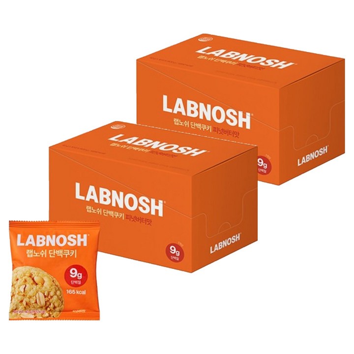 랩노쉬 단백쿠키 피넛버터맛, 40g, 20개