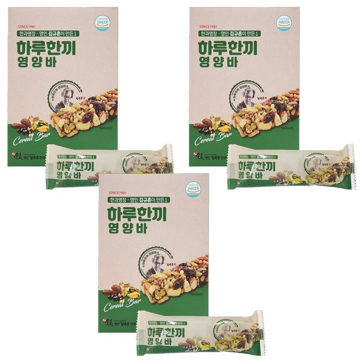 김규흔한과 명장이 만든 하루한끼 영양바 5p, 125g, 3개