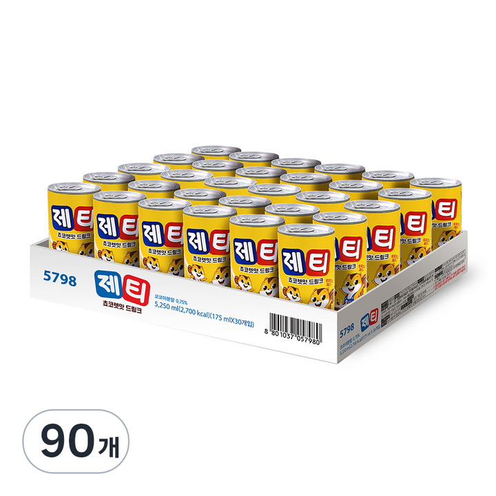 제티 동서식품 초콜렛드링크, 175ml, 90개