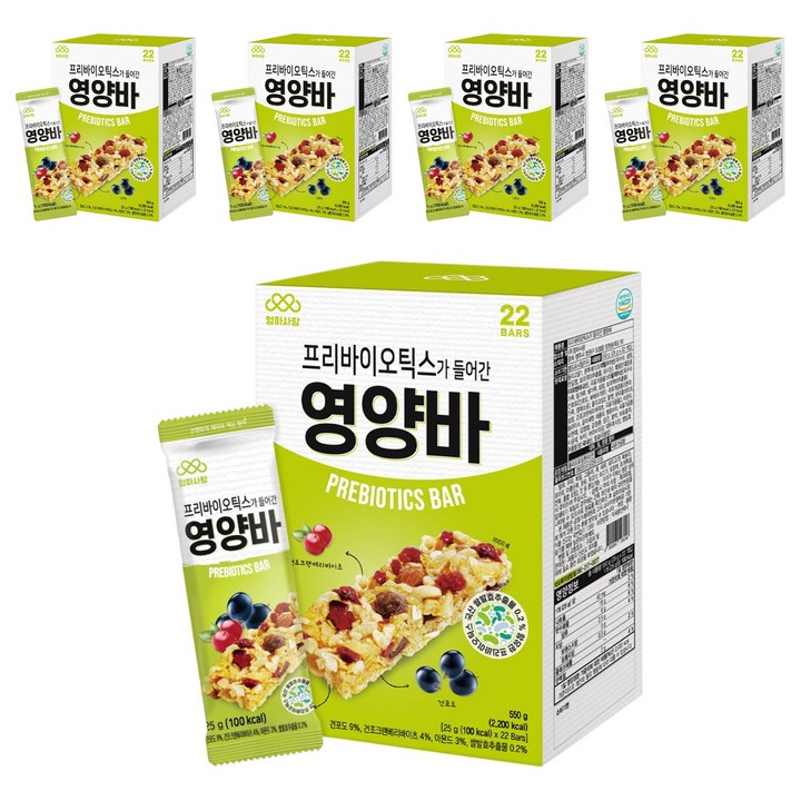 엄마사랑 프리바이오틱스 영양바, 550g, 5개