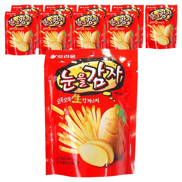 오리온 눈을감자 스낵, 56g, 10개
