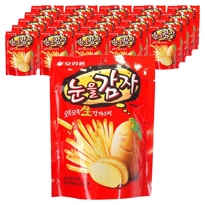 오리온 눈을감자 스낵, 56g, 25개