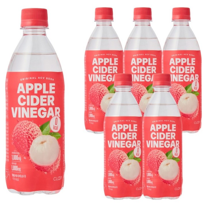 클룹 애사비 리치 제로 탄산음료, 6개, 500ml